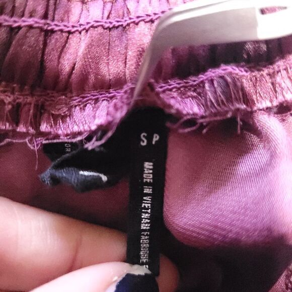 Urban Outfitters Harem Jogger Pants Silky Drawstring Purple Tie Dye Womens Small - Picture 5 of 11